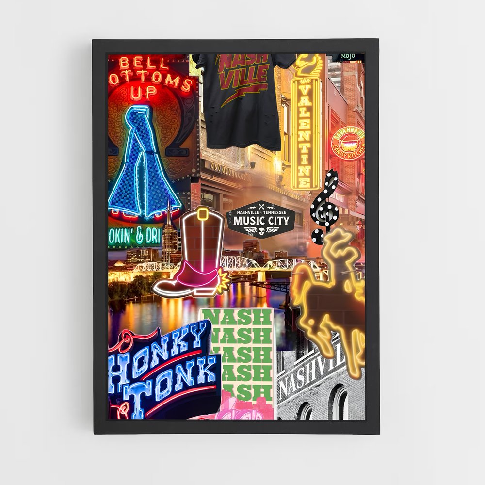 Poster Neon Nashville – affiche Danse (vue 2)